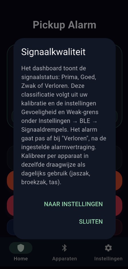 Uitleg over signaalkwaliteitsniveaus